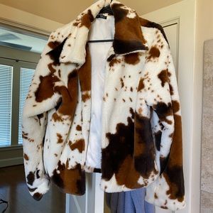 SHEIN Cow Print Jacket